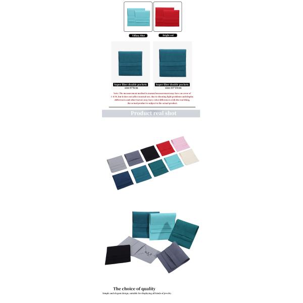 Compact Simple Joyaux en velours doux Emballage Enveloppe Poche Mini Pendentif Poche