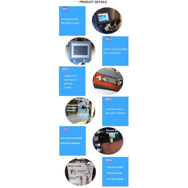 Серебряное оборудование лазера паяя 300 ватт, сварочный аппарат луча электронов лазера YAG