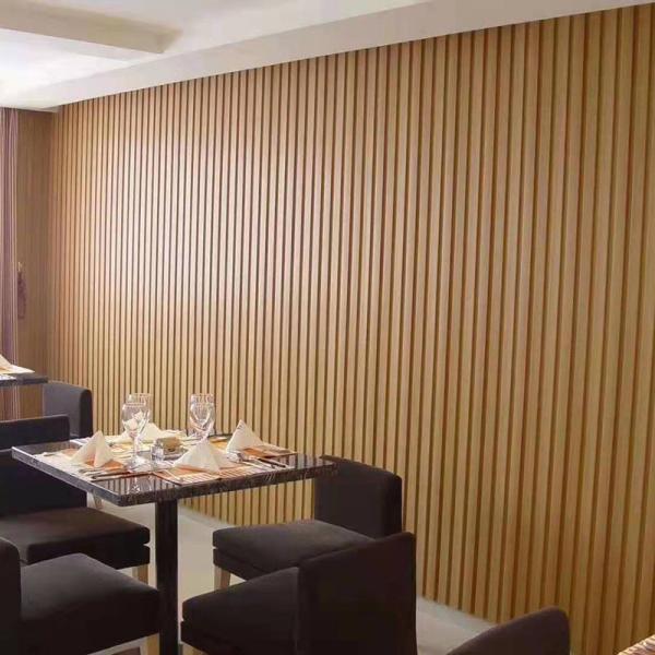 3D pvc wall panel WPC fluted decorative panel wooden grain marble color wall clading panel