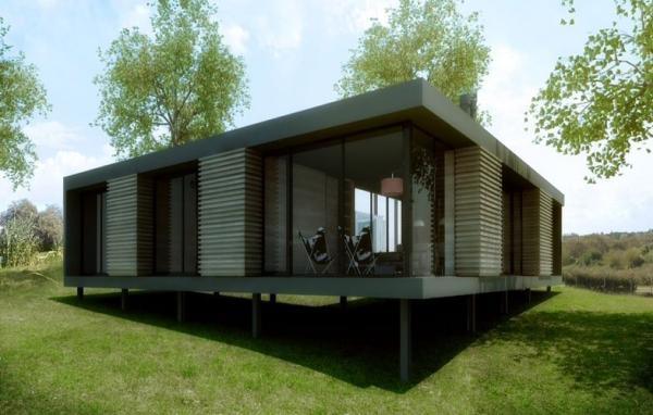 Casas pré-fabricadas de luxo com estrutura de aço, design de casas modernas no Uruguai China