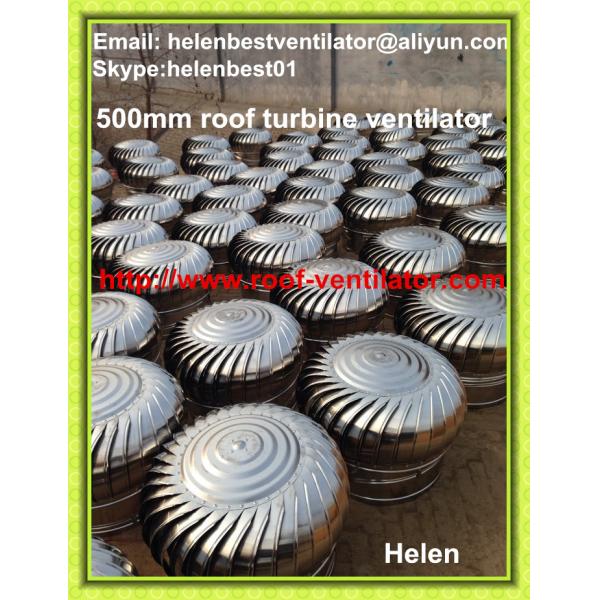 500mm wind driven poultry turbo ventilator for stainless steel