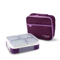 Caixa de almoço de aço inoxidável isolada Quarto compartimento 1060 ml recipiente de almoço à prova de vazamento