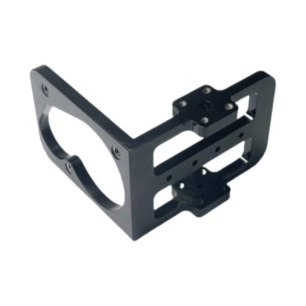 Componentes de aluminio mecanizados por CNC a medida, anodizados en negro para carcasa de robot