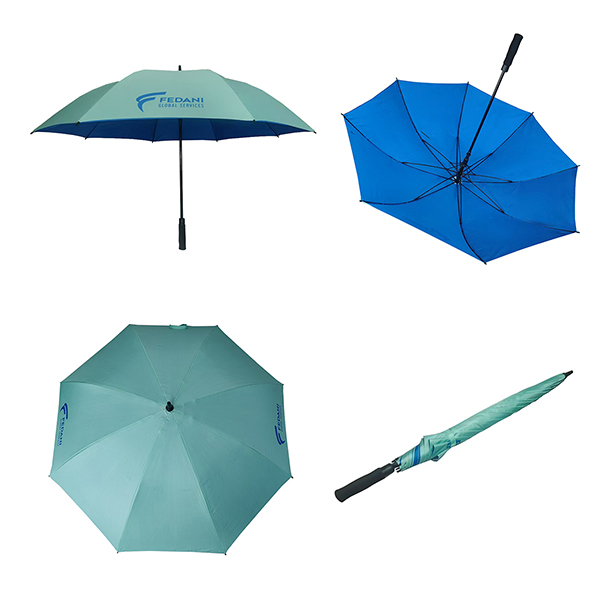 Custom 60 Inch Double Layer Golf Umbrellas 8 Panels 190T Polyester Pongee