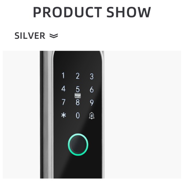304 Stainless Steel Fully Automatic Intelligent Lock TUYA Wifi Application Biometric Digital Keyboard Fingerprint Door Lock