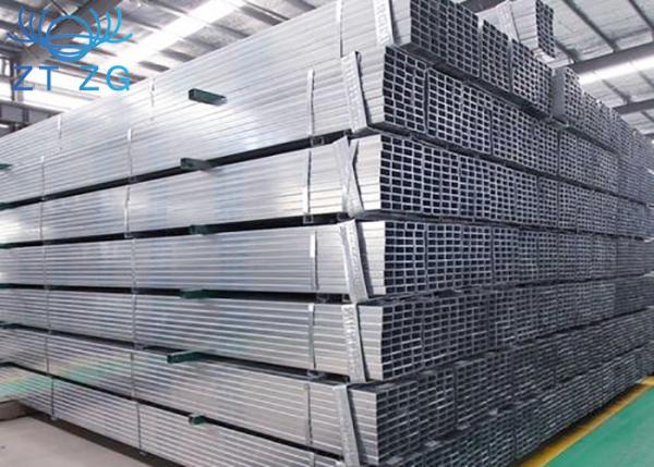 Galvanized Construction Tubes Erw Steel Pipe Mill High Accuracy