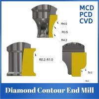 Moulin à extrémité de contour de diamant MCD PCD Outils CVD pour le moulage de précision médicale aérospatiale