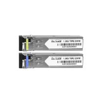 Transcepteur à fibre simple 20KM 1.25G Port LC 1310nm/1550nm DDM de qualité commerciale