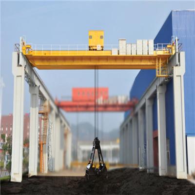 Heavy Duty QZ Type Double Girder Overhead Crane With Grab For Stockyard