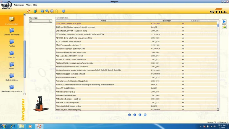 OEM Forklift Diagnostic Tool Still STEDS CANBOX 2 Scanner with Software and Multi-Language Support
