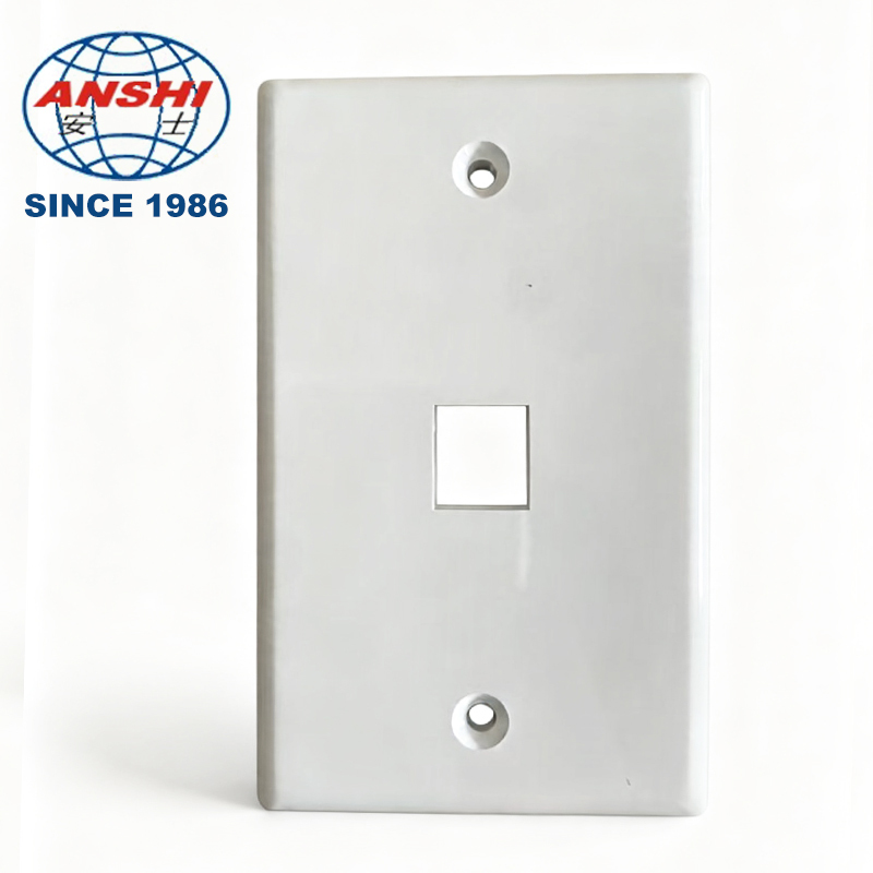 US Standard 1 to 6 Gang Wall Plate, ABS Flame Retardant Network Outlet Faceplate Cover