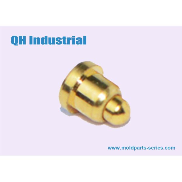 Customized Hole 12uin 20uin Gold-Plated Brass Copper Charger Pogo Pin Connector with Stainless Steel in Spring Load Pin