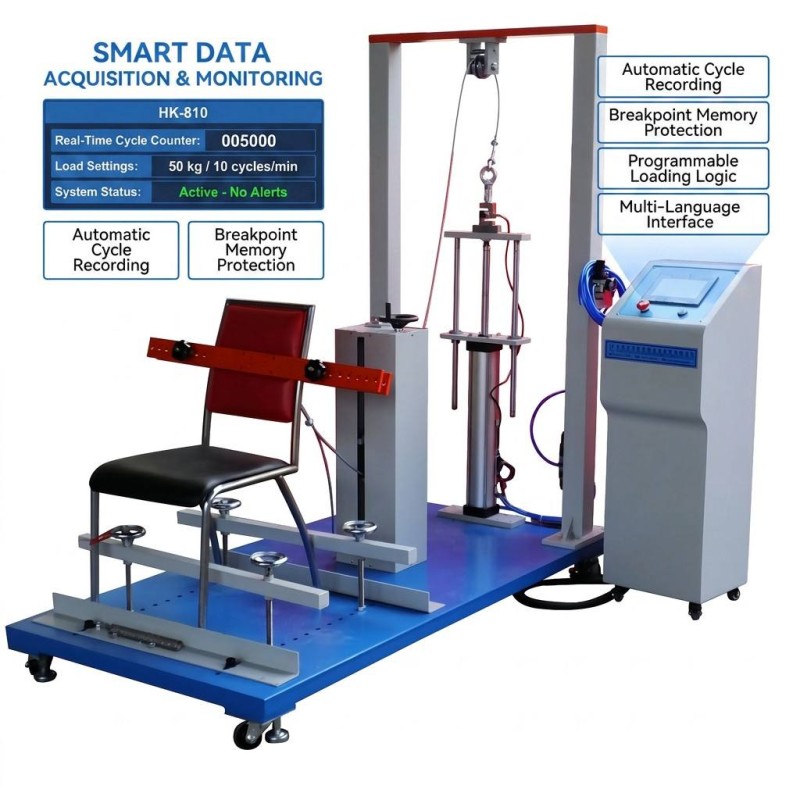 Office Chair Backrest Reciprocating Pull Fatigue Tester Chair Back Durability Testing Machine Comply With BIFMA EN Standard