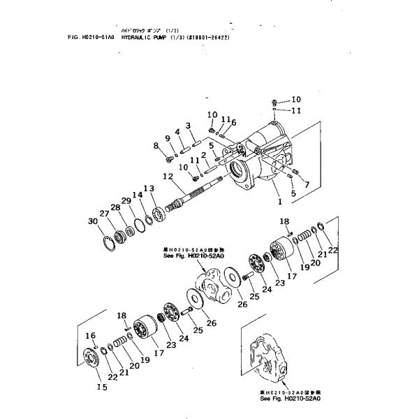 Экскаватор Гидравлический насос PC30-7 PC30 Главный насос Assy 20S-60-72110 Для Komatsu