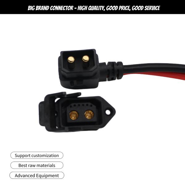 High Current 60A Lockable Electric Vehicle Charging Plug 2+6P EV Lithium Battery Power Connector