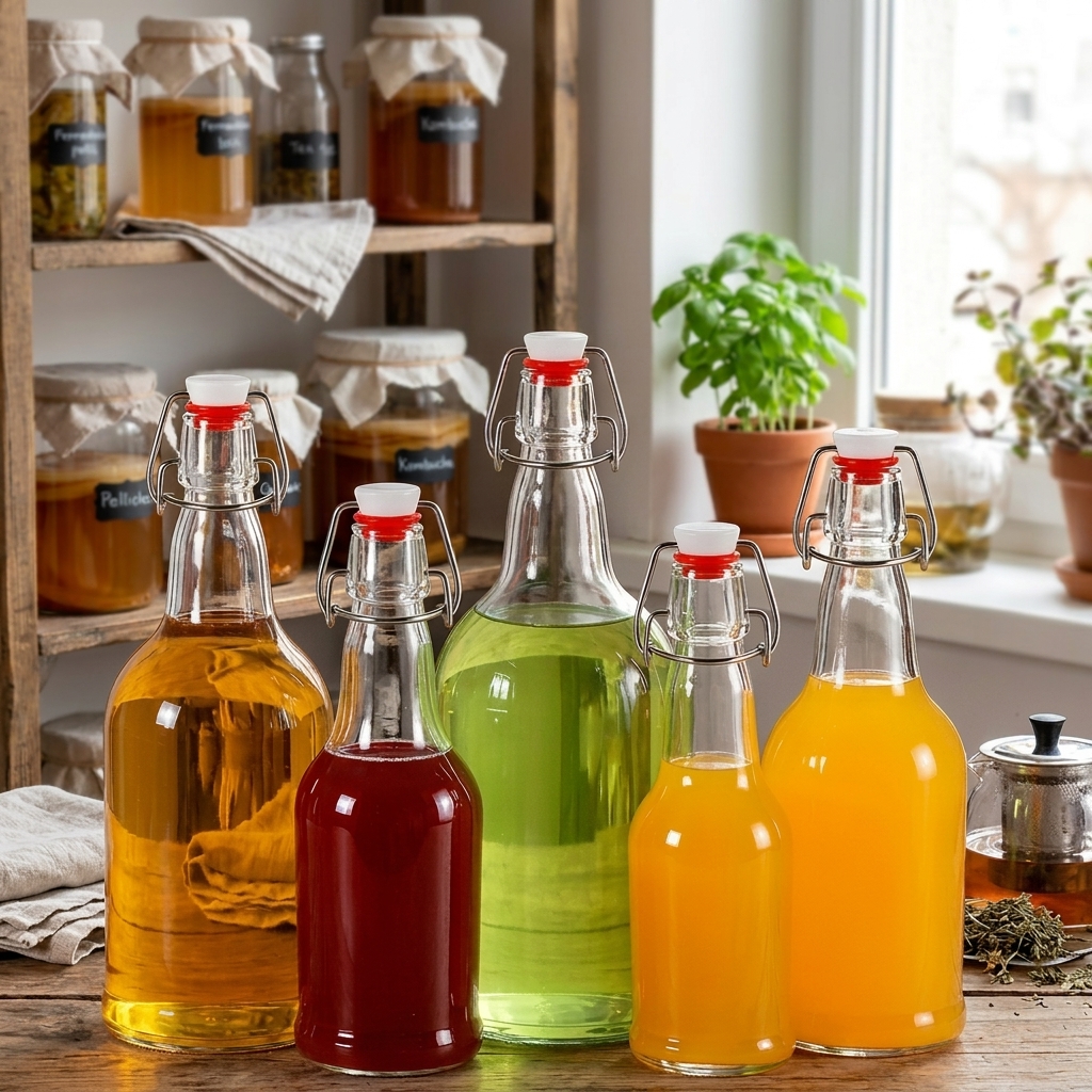 High Density Flint Glass Beer Bottle with Airtight Swing Top for Bulk