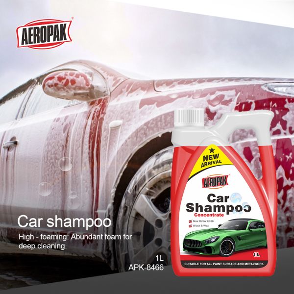 Aeropak 1000ml Professional High Foaming & Ceramic Coating Safe Lemon Fragrance Car Shampoo with Wax Plastic Bottle
