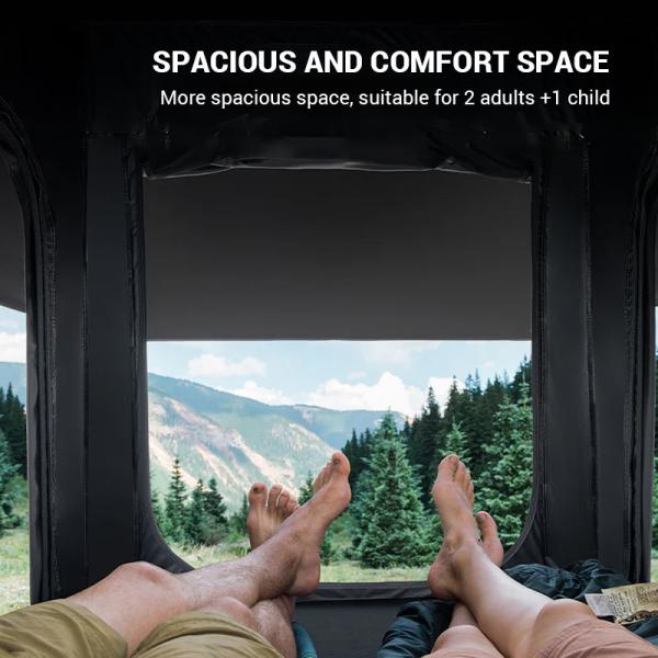 Hard Shell Car Roof Tent 212x131cm Aluminum 300gsm Polyester
