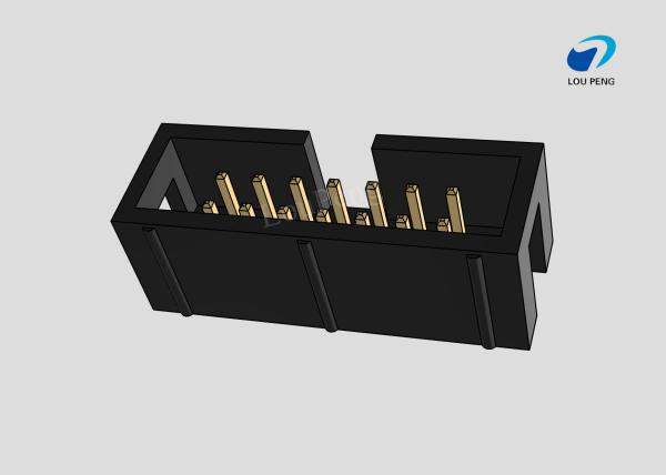 IDC Header connector, PCB Mount Receptacle, Board-to-Board, 2x7 Position, 1.27mm Pitch, Gold Flash, vertical，DIP