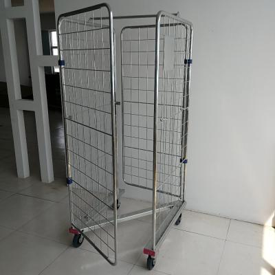 Material chapeado de Chrome dos bens resistentes da entrega do trole da logística da malha
