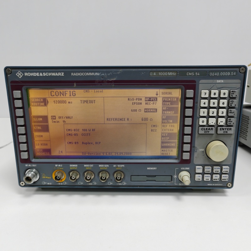 Rohde And Schwarz CMS54 Radiocommunication Service Monitor RF Communications Test Set Enabling Testing And Evaluation Of RF Communication Links And Wireless Network Components