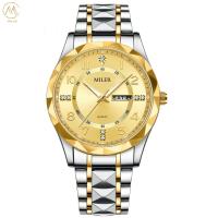 Montres de poignet de luxe en acier inoxydable montres de mode étanches au quartz
