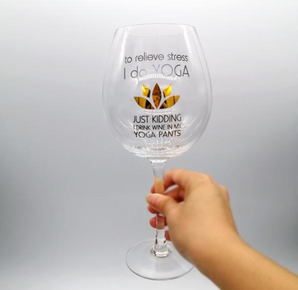 Mouthblown Large Size 750ml Stemed Crystal Wine Glasses , Crystal Red Wine Glasses