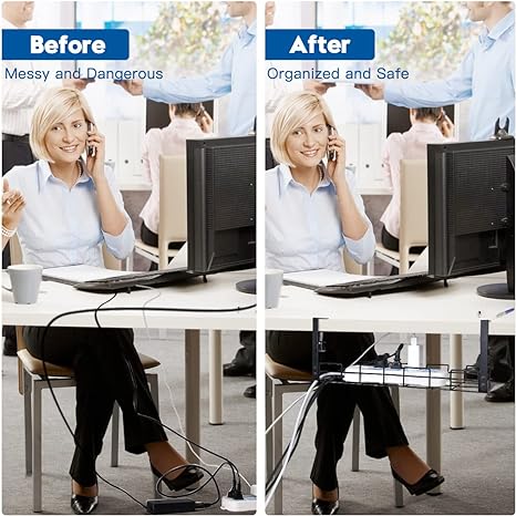 Office Electric Wire Organizer Tray Нескладываемая стойка для беззаботного управления проводами
