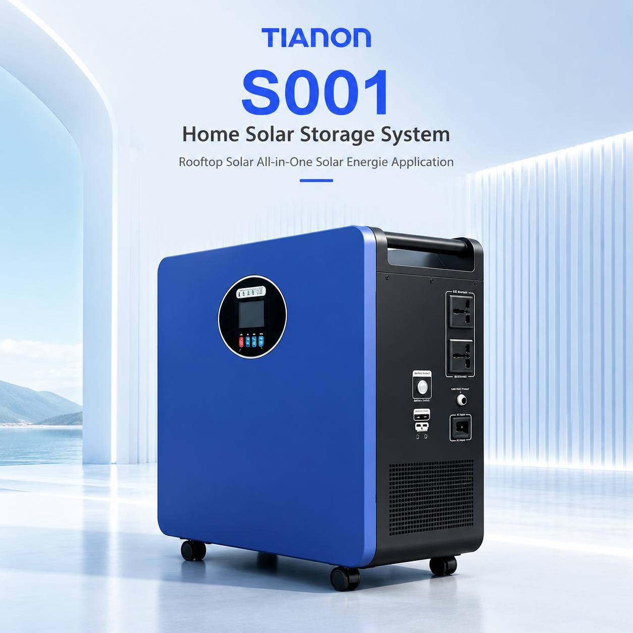 Solar Energy Storage System 600W Pure Sine Wave Hybrid Inverter 12.8V 50AH MPPT Home Backup Power