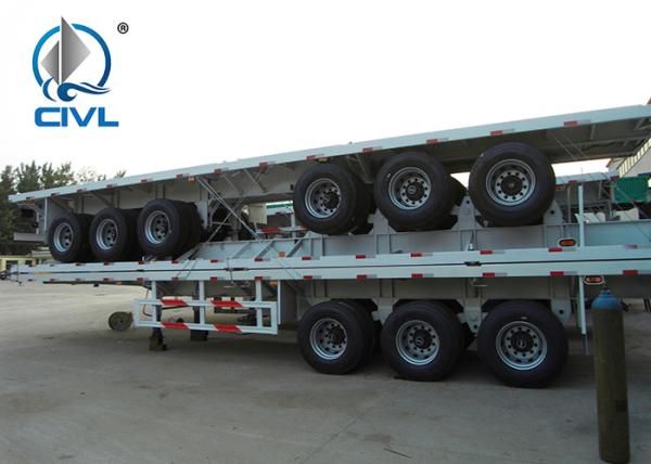 40 Feets Double - Function Flatbed Trailer Tansporting Containers semi truck flatbed trailer
