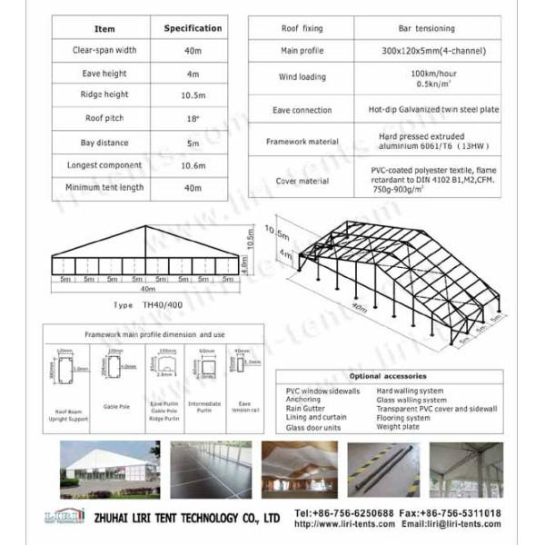 Large Outdoor Exhibition Marquee 40x80m For 3000 People Trade Show