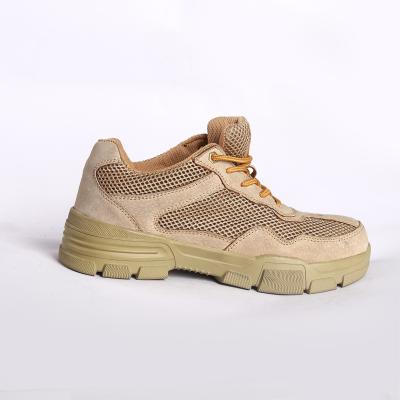 Chaussures de sécurité pour orteils en acier Traîneurs de travail occasionnel avec orteils en acier antidérapant à la mouche Tricot chaussures de sécurité de protection résistantes aux ponctions