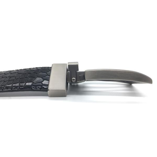 Rotate Reversible Buckle Belt Business Men Stone Croco Pattern