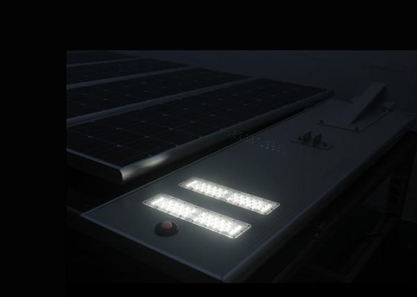 Luz de rua solar exterior do diodo emissor de luz 60w, lâmpadas de rua postas solares impermeáveis do jardim 