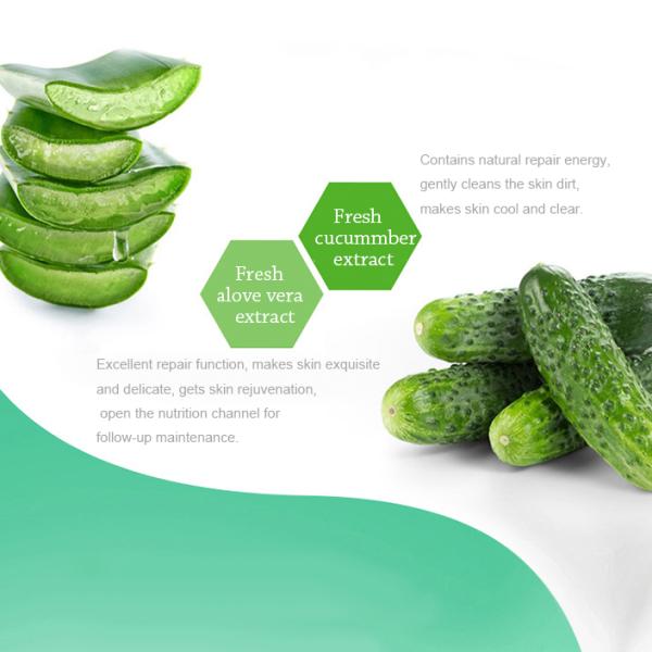 Natural Aloe Vera Face Cleanser , Whitening Anti Acne Face Wash With Rich Foam