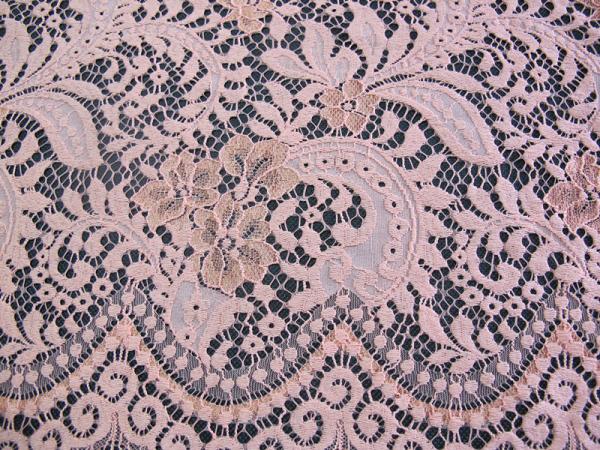 Elegant Orange Cotton Nylon Rayon Wedding Dresses Lace Fabric No-Elastic