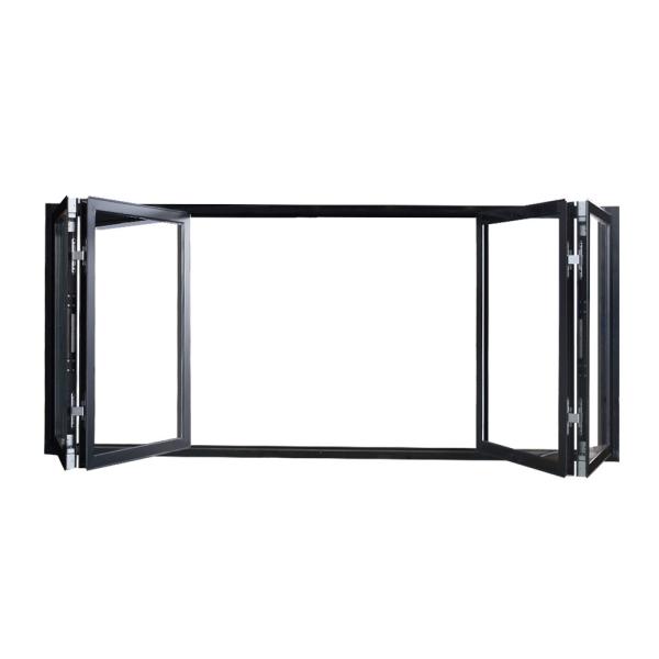 Anodized Color Frame Aluminum Folding Windows , Vertical Bifold Windows