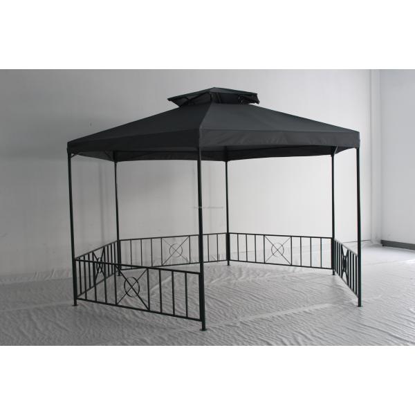 Outdoor Waterproof Garden Canopy Pergola with Customized Colors Hexagonal Double Roof
