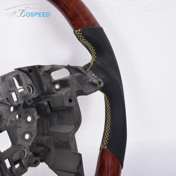 Custom Mahogany Ford Carbon Fiber Steering Wheel Smooth Leather F150