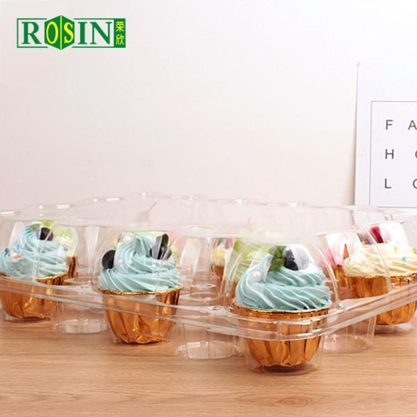 Embedded Snap Lock 12 Count Cupcake Containers With Separate Compartments