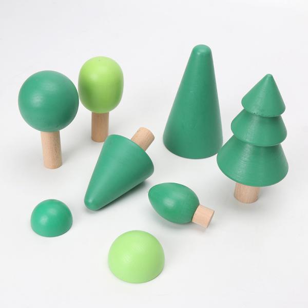 Blocs constitutifs en bois Toy Creative Educational d'arc-en-ciel de Brown 18cm