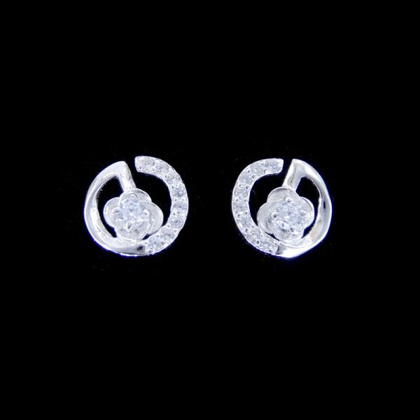 Unique Small Star Earrings Silver 925 Jewelry Shining Stone Elegant Korean Style
