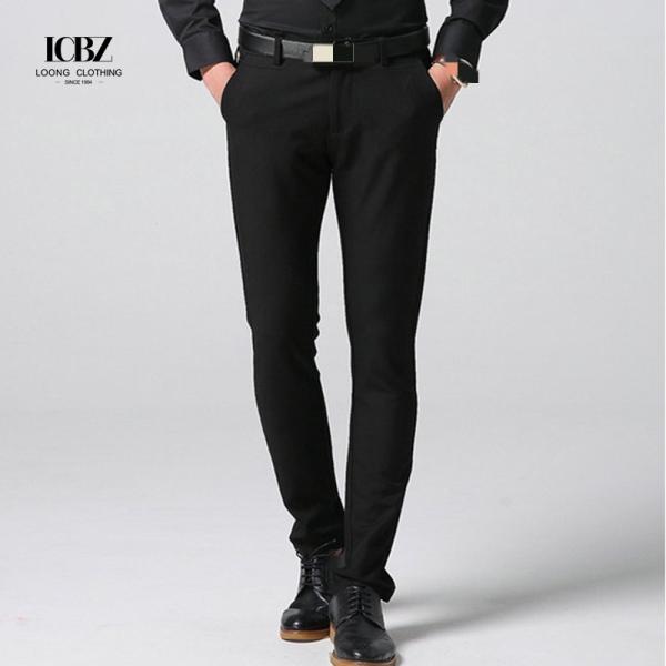 2022 Мужской черный костюм штаны прямая нога для официальных и случайных случаев весной