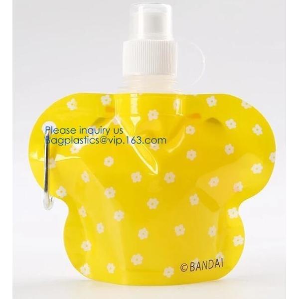 Foldable Water Bottle Bag 480ML Environmental Protection Collapsible Portable Water Bag Sports water bottle 480ml bageas