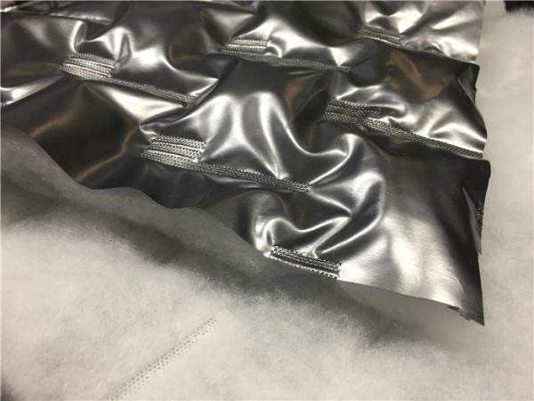 Wadded Clothes PU Synthetic Leather 140g Cotton Quilted With Coated Fabric