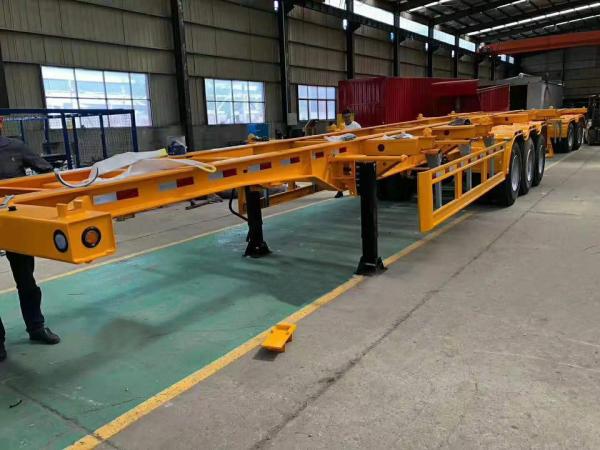 Secure And Durable ABS Brake Skeleton Container Semi Trailer With 4/12 Twist Locks