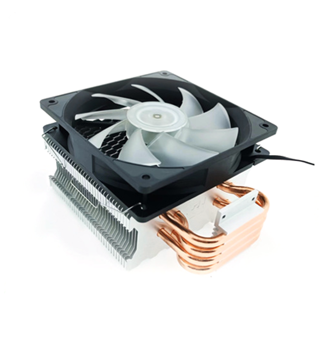 Desktop Computer CPU Heatsink 4 Copper Heat Pipe Downdraft CPU Cooling Fan