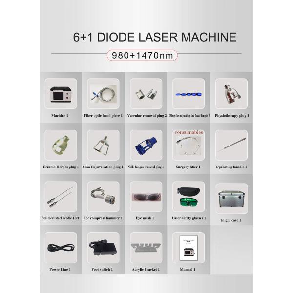 Diode Laser Beauty Machine 1470nm 980nm Diode Laser Vascular Removal Machine