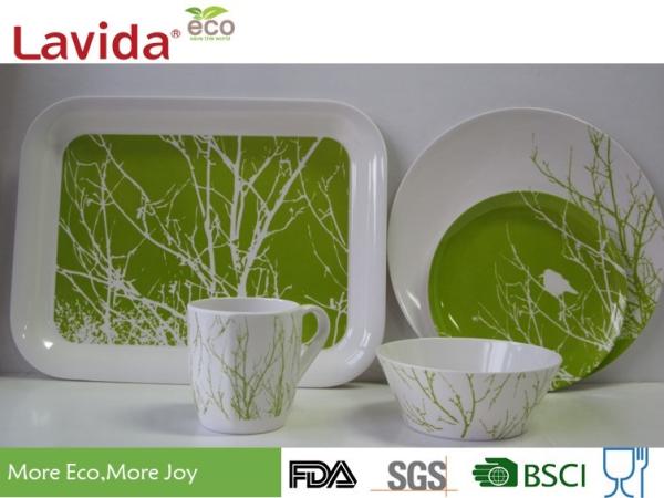 Decal Printing Melamine Christmas Dinnerware Sets Food Safe For Restaurant / Cafeteria