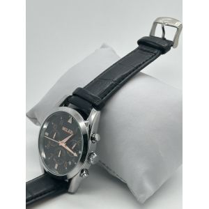 Миллер кожаные кварцевые легкие часы водонепроницаемые женские часы черные кожаные ленты